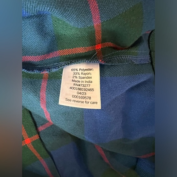 SO Blue & Green Plaid Faux Wrap Mini Skirt – Size 9 NWT - Picture 3 of 4